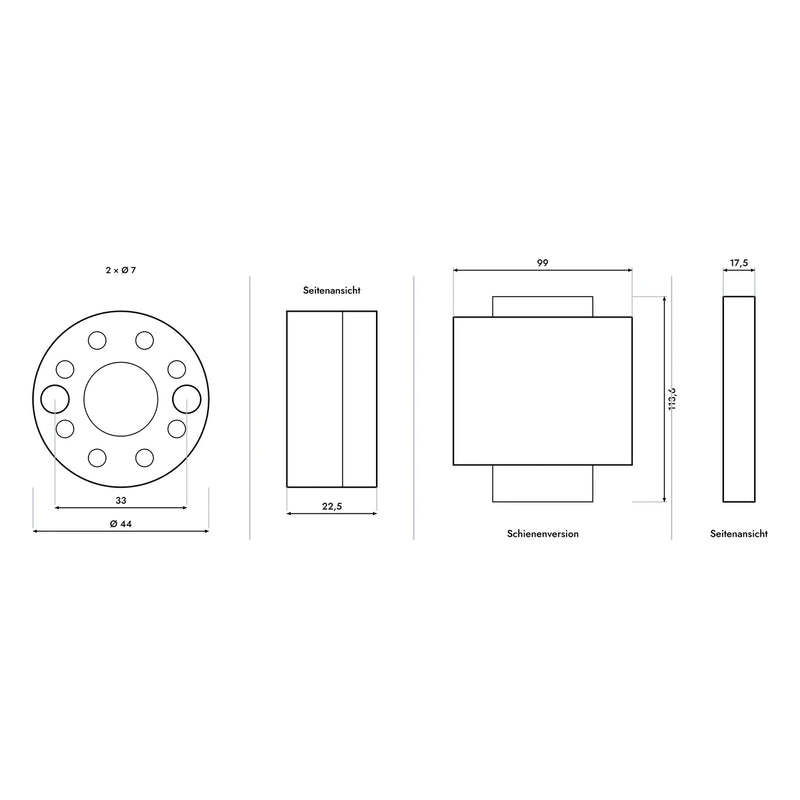 EKME Digitaler Thermoelement-Transmitter – Abmessungen