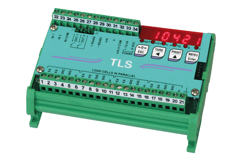 ETLF_TLS Wägetransmitter für die Hutschiene mit roter LED-Anzeige