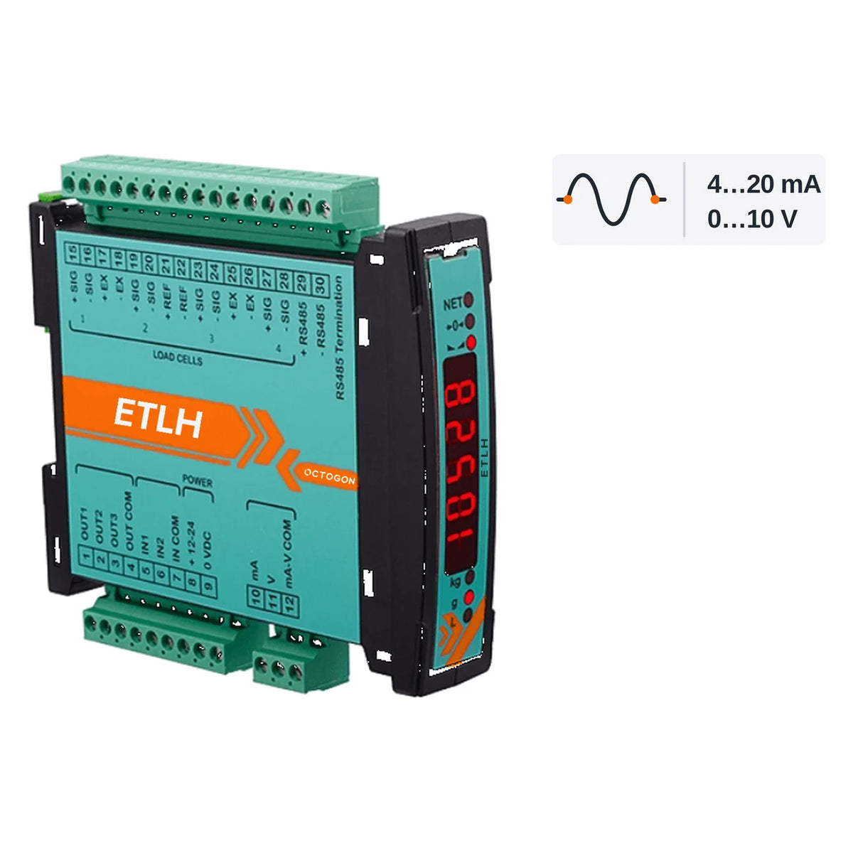 ETLH Wägetransmitter 4 Kanäle, Ausführung Analog (mA / V)