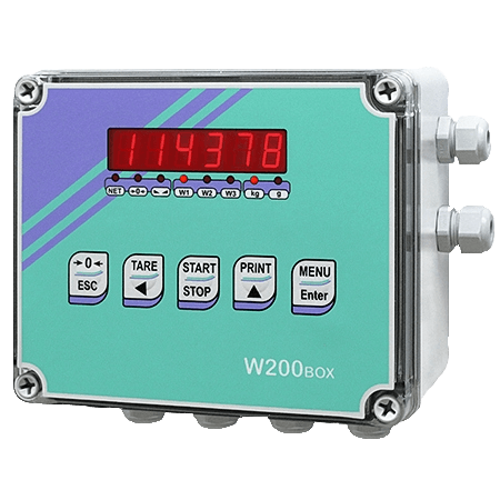 Wägeindikator EILC L-W200BOX im Wandgehäuse mit LED-Anzeige