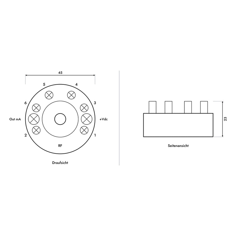 EKMA Temperaturtransmitter für Widerstandsthermometer – Abmessungen