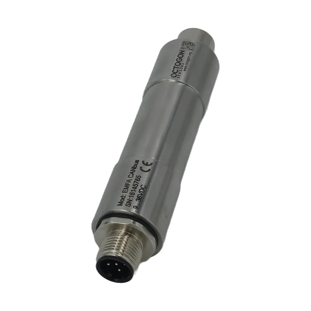 EMFA CAN-Inlineadapter für Wägezellen, Ansicht auf den M12-Stecker