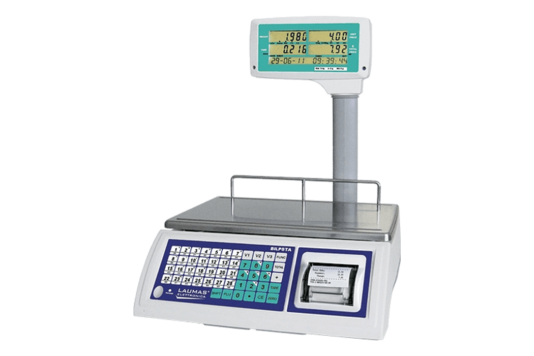 EWLE_L-BILPSTA Waage mit Säulenanzeige und integriertem Thermodrucker