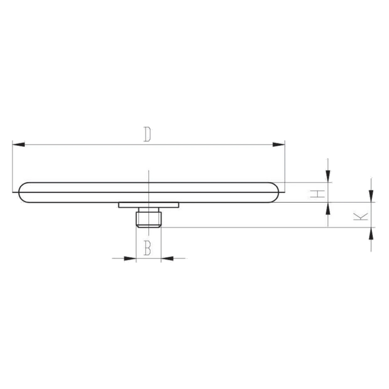 KKOA dimension drawing with dimensions D, H, K and connection thread B
